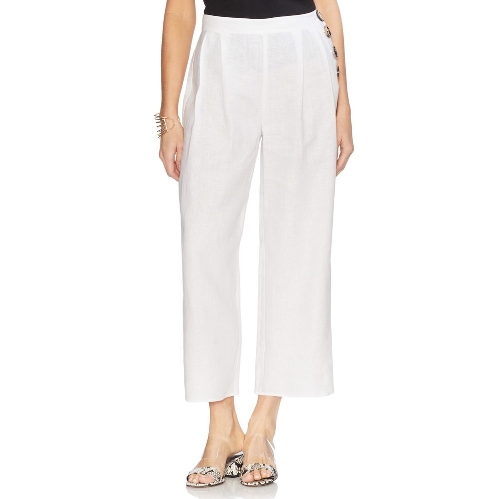 Vince Camuto- Side Button Linen Pants - Size 10